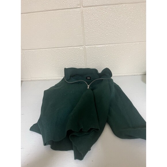 MONROW Turtleneck Green With Partial Zip - Picture 3 of 3